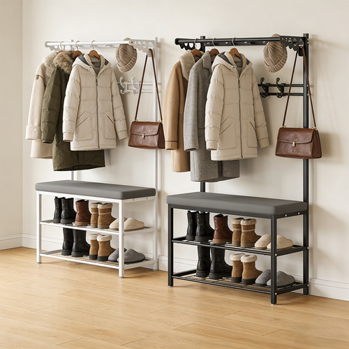 Hallway shoe bench with coat - bench,
