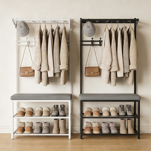 Hallway shoe bench with coat - shoe,