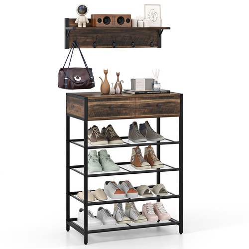 Coat rack shoe stand - shoe, set