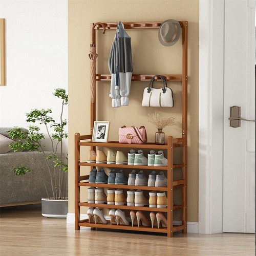 Large hall tree entryway coat - hall,