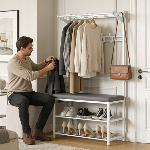 Hallway shoe bench - shoe, with