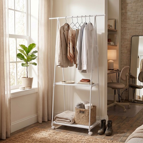 Rolling clothes rail - rolling, hanging