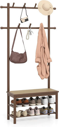 Bamboo coat rack stand - coat,