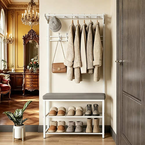 Hallway shoe bench - bench, with