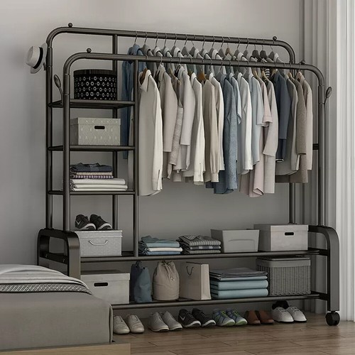 Heavy duty double clothes rail - duty,