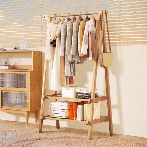 Foldable bamboo clothes - foldable, rail