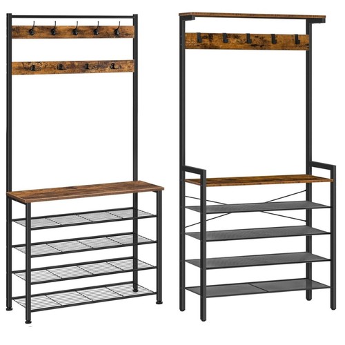 Coat stand rack shoe - rack, w/