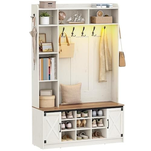 Hall tree coat - rack, shoe