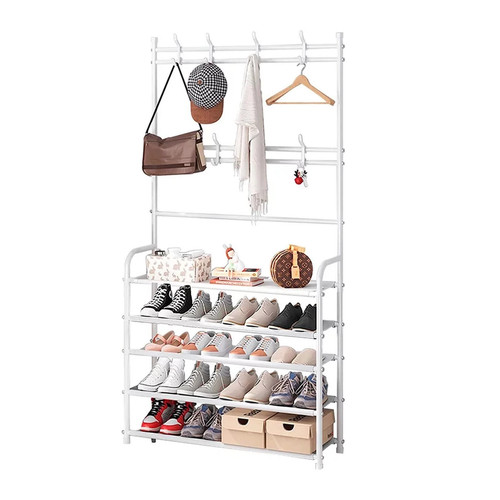 Tier entryway coat rack shoe - entryway,