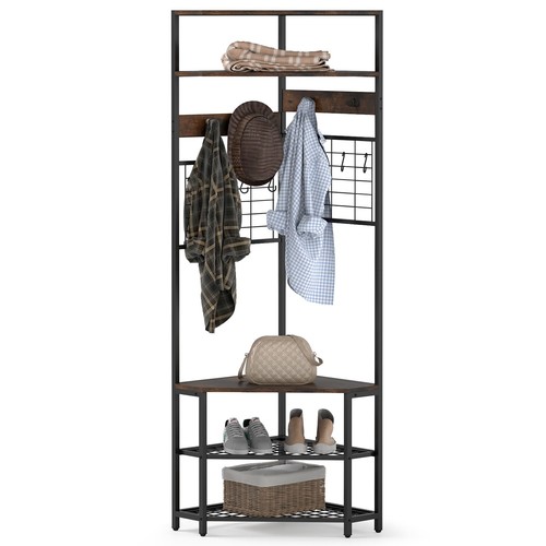 Tier corner coat rack with - tier,