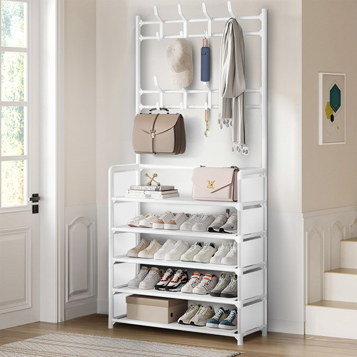 Hallway coat rack shoe storage - shoe,