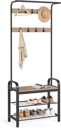 Coat rack with shoe - with,