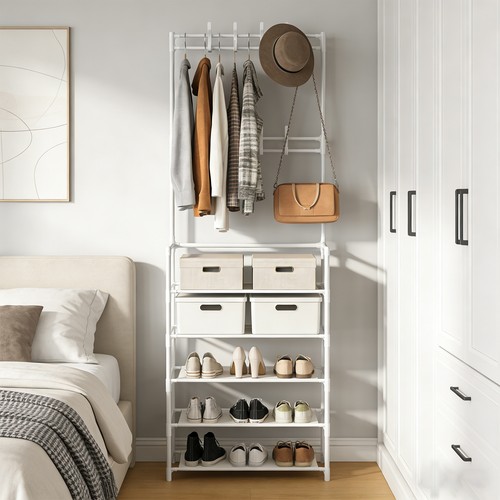 Metal coat hat stand hooks - stand, 8