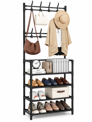 Coat rack with shoe - coat, storage
