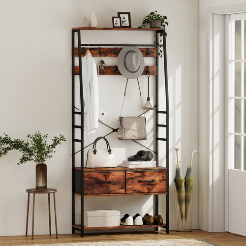Homcom coat rack with - rack,