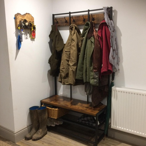 Large rustic coat rack - coat,