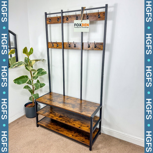 Large rustic coat rack with - large,